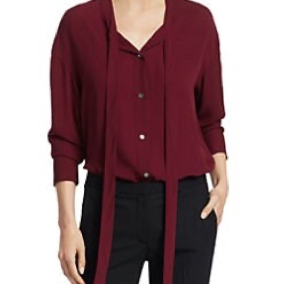 Theory Silk Shirt with Tie